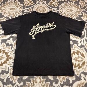 Mens Amiri Filigree Tee In Black Size Large